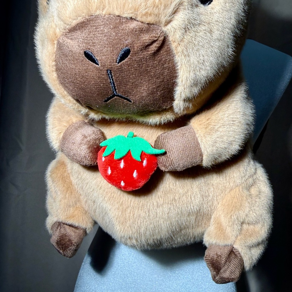 Sleepyville Critters Capybara Plush Backpack with Strawberry 🍓 - Picture 12 of 13